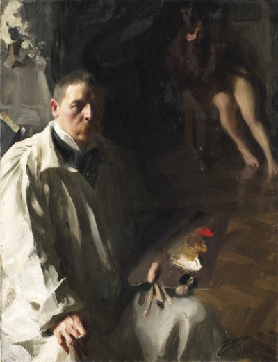 自画像、1896 作： Anders Leonard Zorn