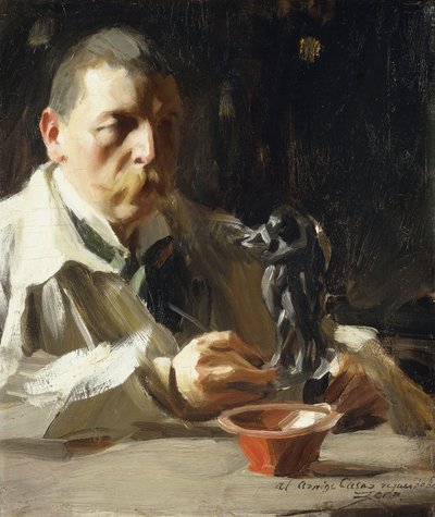 牧神とニンフの自画像、1895 作： Anders Leonard Zorn