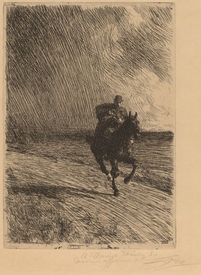 ストーム ストーム、1891 年。 作： Anders Leonard Zorn