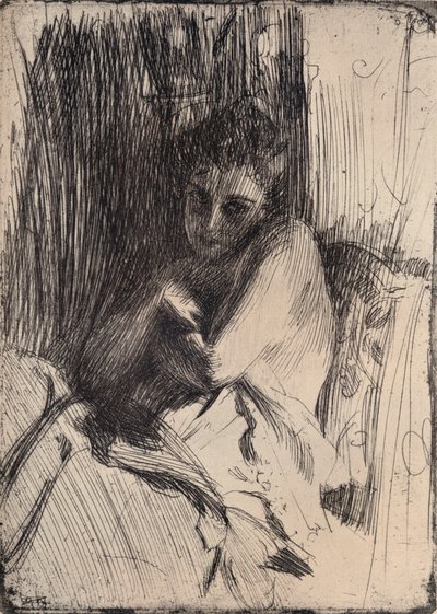 モデル、1880-1906、1906 作： Anders Leonard Zorn