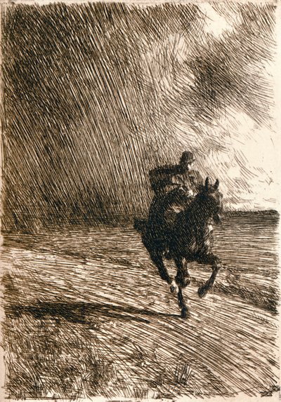 嵐、1891 作： Anders Leonard Zorn