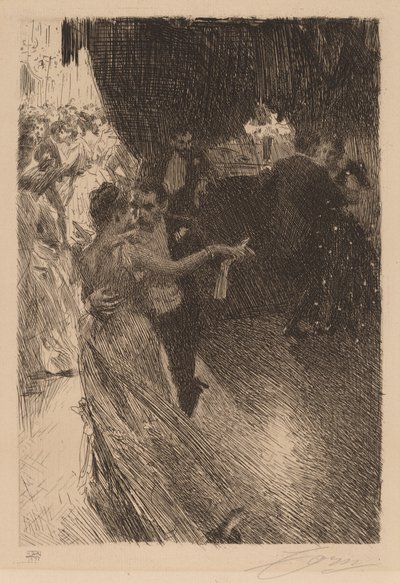 ワルツ、1891年。 作： Anders Leonard Zorn