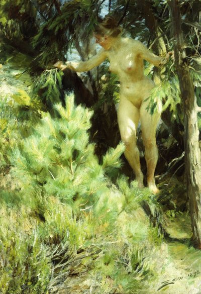 ウッドスプライト、1892 作： Anders Leonard Zorn