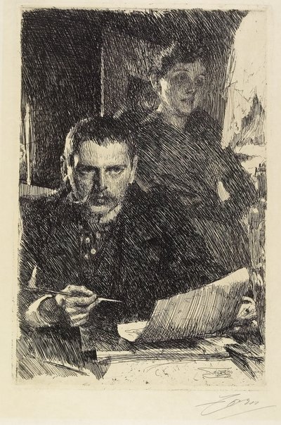 ゾーンとその妻、1890 作： Anders Leonard Zorn