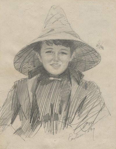 エイダ・ライモン（大きな帽子の女） 作： Anders Leonard Zorn