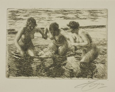 流れに逆らって 作： Anders Leonard Zorn