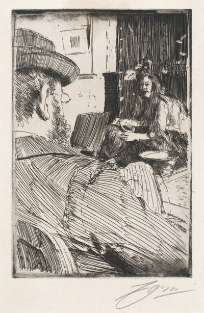 アルバート・ベスナードと彼のモデル 作： Anders Leonard Zorn