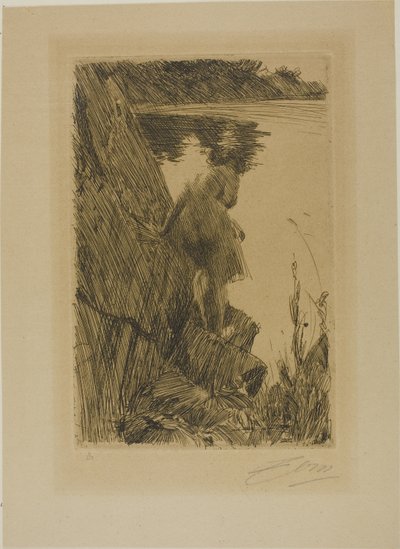 入浴者（夕）Ⅲ 作： Anders Leonard Zorn