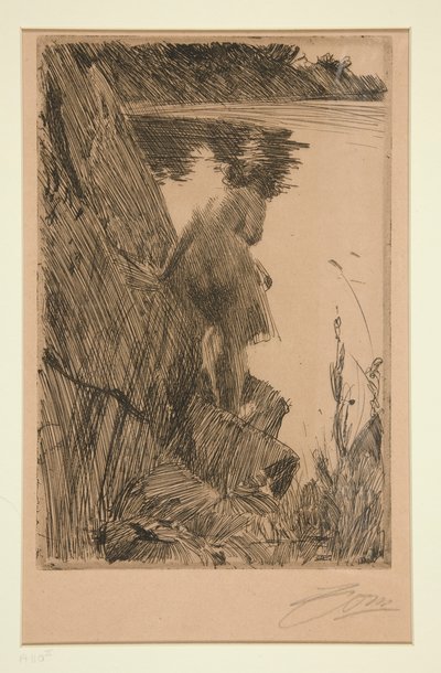 入浴者（夜）Ⅲ 作： Anders Leonard Zorn