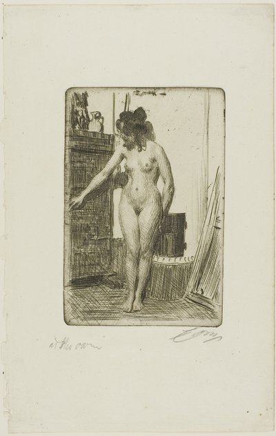 ストーブの前 作： Anders Leonard Zorn