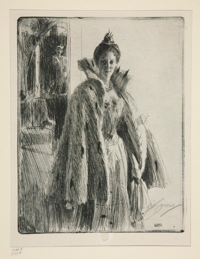 H.R.H. スウェーデンのインゲボルグ王女 II 作： Anders Leonard Zorn