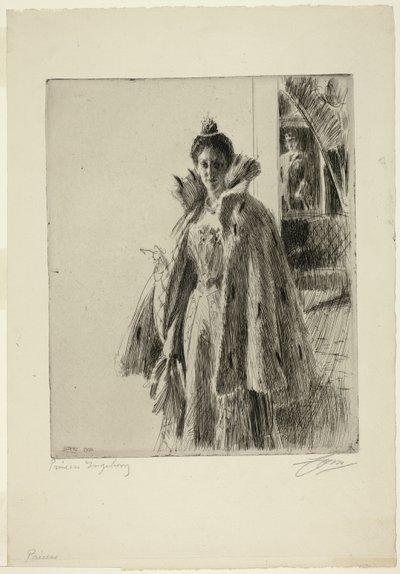 H. R. H. スウェーデンのインゲボルグ王女 I 作： Anders Leonard Zorn