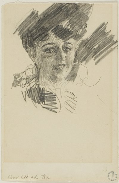 女性の頭 作： Anders Zorn