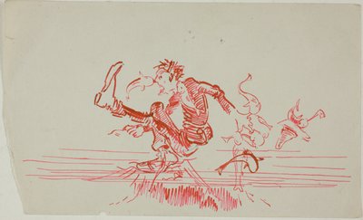 数匹の魚に襲われた男 作： Anders Zorn