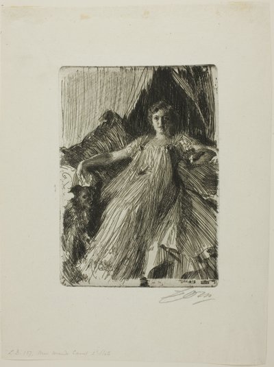 モード・カッセル（アシュリー夫人） 作： Anders Leonard Zorn