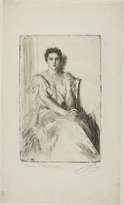 クリーブランド夫人 II 作： Anders Leonard Zorn