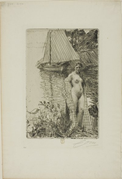 私のモデルと私のボート 作： Anders Leonard Zorn