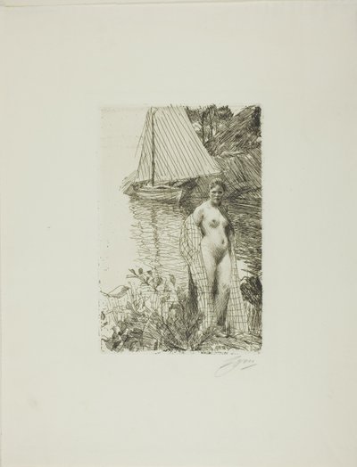 私のモデルと私のボート 作： Anders Leonard Zorn