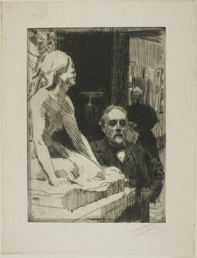 ポントゥス・フュルステンベルグとその妻（ハッセルベルグの「カエル」の近くに立つ） 作： Anders Zorn