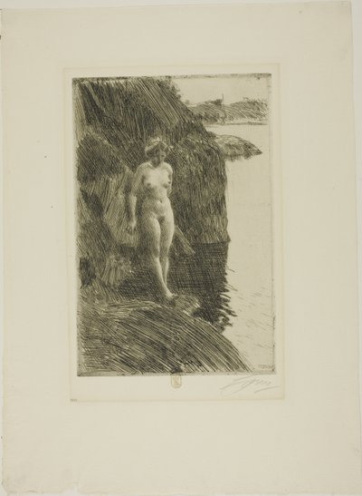 絶壁 作： Anders Leonard Zorn