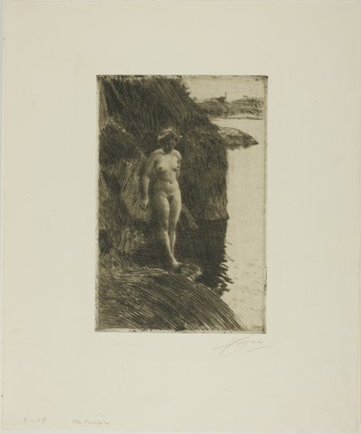 絶壁 作： Anders Leonard Zorn