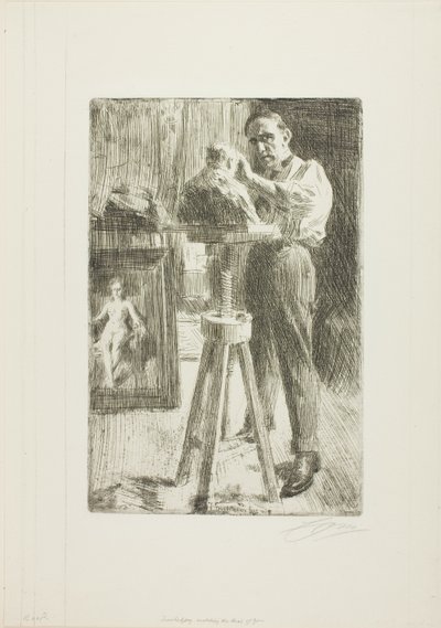 パウル・トルベツコイ王子（全長） 作： Anders Leonard Zorn