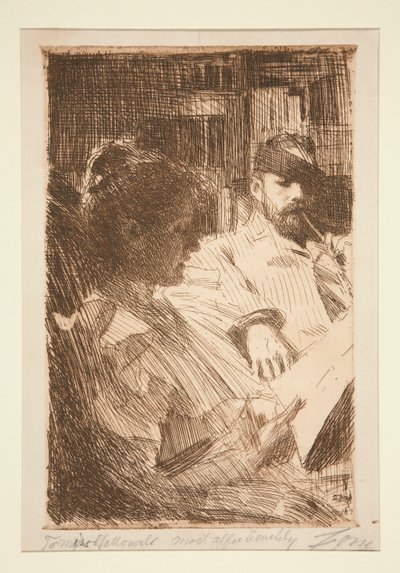 レディング（チャールズ・ディアリング夫妻） 作： Anders Leonard Zorn