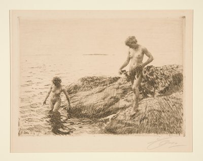 海側のスケリー 作： Anders Leonard Zorn