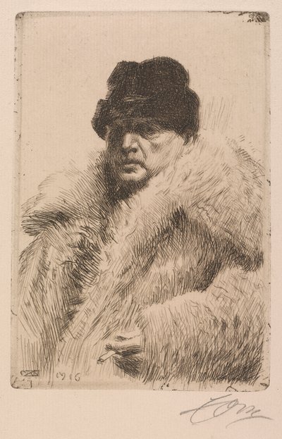 自画像 作： Anders Leonard Zorn