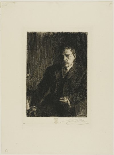 自画像 1904年 I 作： Anders Leonard Zorn