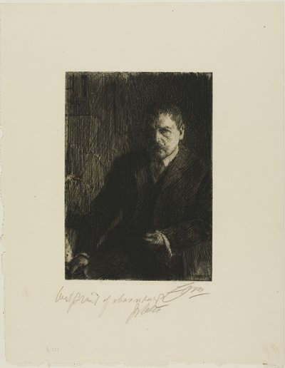 自画像 1904年 I 作： Anders Leonard Zorn