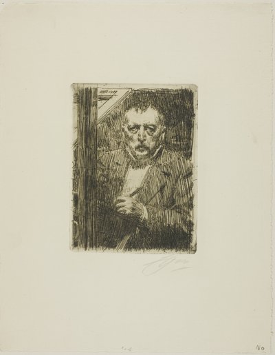 自画像 1911年 作： Anders Leonard Zorn