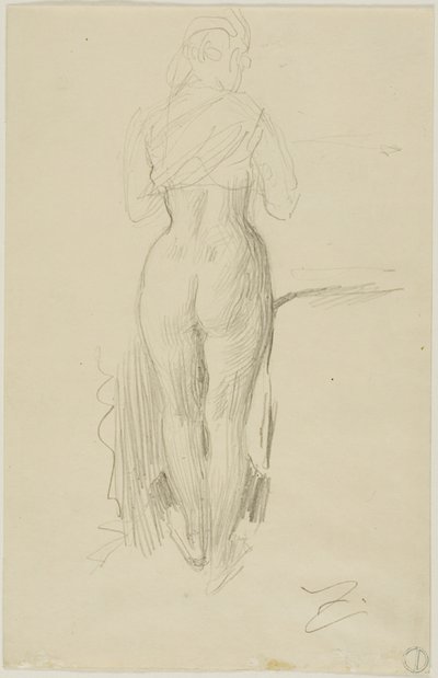 後ろから見た女性の立像 作： Anders Zorn
