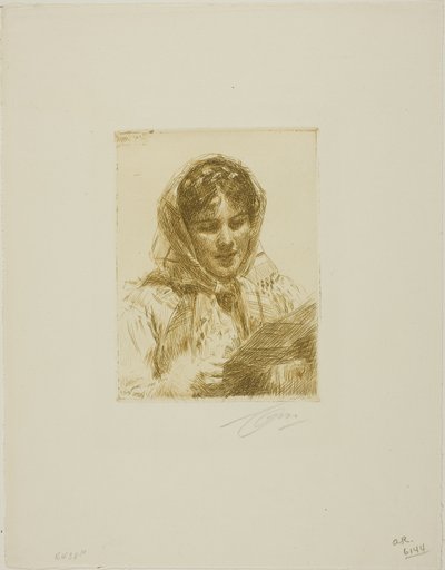 手紙 作： Anders Leonard Zorn