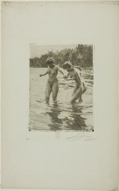 二人の入浴者 作： Anders Leonard Zorn