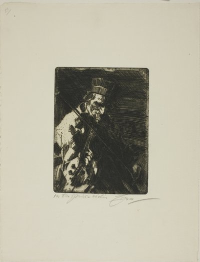 村のバイオリニスト 作： Anders Leonard Zorn
