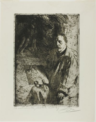 ゾーンと彼のモデル 作： Anders Leonard Zorn