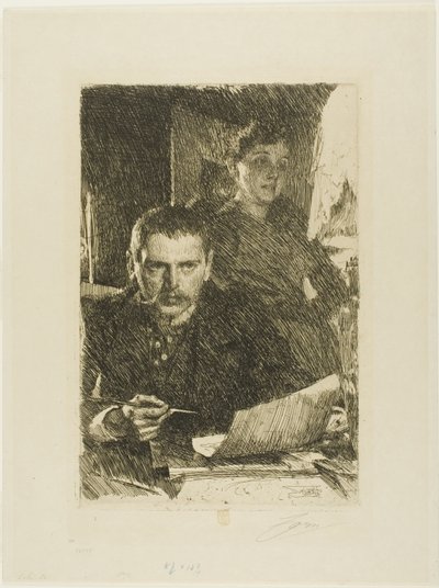 ゾーンと彼の妻 作： Anders Leonard Zorn