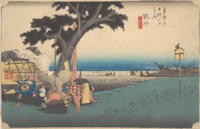 袋井、 で 茶屋、 か。 １８３４。、 か。 １８３４。 作： Ando Hiroshige