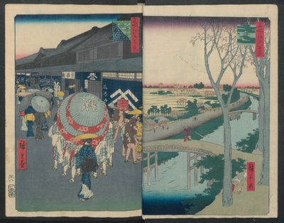 初音馬場, 1856-58., 1856-58 作： Ando Hiroshige