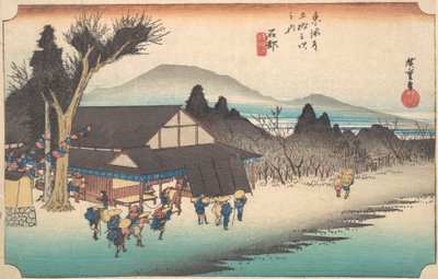 石部、 め側 里、 か。 １８３４。、 か。 １８３４。 作： Ando Hiroshige