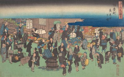 順系 街 夜店 の 図、 か。 １８２８。、 か。 １８２８。 作： Ando Hiroshige