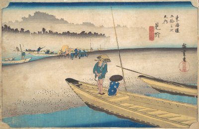 見つけ、 天竜川 フェっｒｙ、 Ｓたち音 の。 ２９。 作： Ando Hiroshige