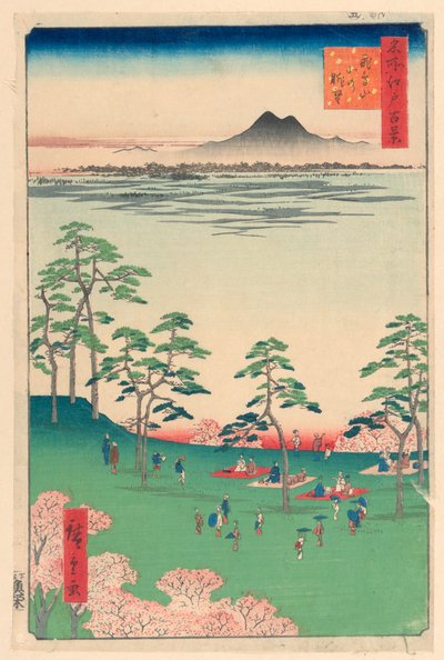 名所江戸百景 飛鳥山北の頂望（飛鳥山北の町望） 作： Ando Hiroshige