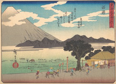 東海道五十三次の沼津、20世紀初頭。 作： Ando Hiroshige