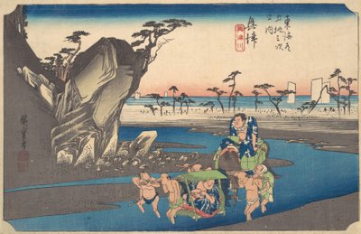 興津、 興津川、 か。 １８３４。、 か。 １８３４。 作： Ando Hiroshige