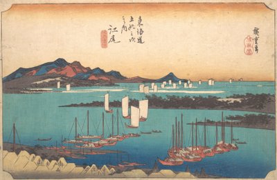 江尻の三尾松林全景, 1834., 1834. 作： Ando Hiroshige