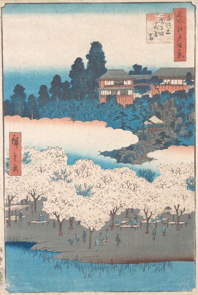 千駄木団子坂, 1856., 1856. 作： Ando Hiroshige