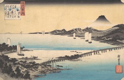 せた の 関所。 すん背ｔ、 せた。 ァ毛 びわ、 か。 １８３５。、 か。 １８３５。 作： Ando Hiroshige