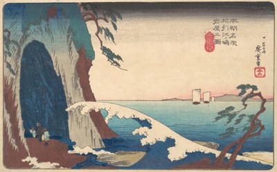 粗酒、 江ノ島 岩や の 図、 か。 １８３０。、 か。 １８３０。 作： Ando Hiroshige